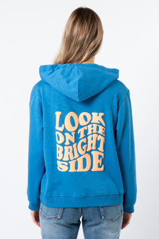 Look On The Bright Side Hoodie - Aqua