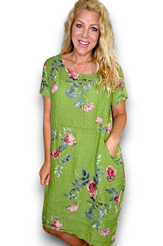 Helga May Thorn Rose Jungle Dress - Green - 160393 - allaboutagirl