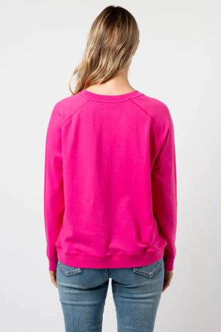 Stella+Gemma Classic Sweatshirt - Neon Pink With Bow - SGSW8215 - allaboutagirl