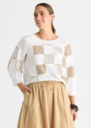 Patch Pointelle Top - All About A Girl