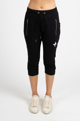 Federation Cut Trackies Black/White, Front view | AAAG