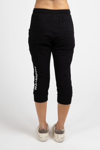 Federation Cut Trackies Black/White, Back view | AAAG