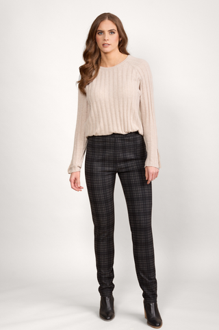 Printed Ponti Skinny Leg Pants - Bennett