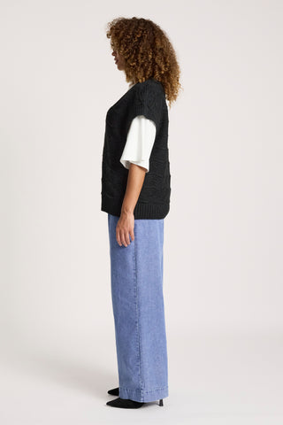 Orin Knit Vest - Black