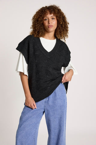 Orin Knit Vest - Black