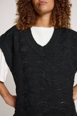 Orin Knit Vest - Black