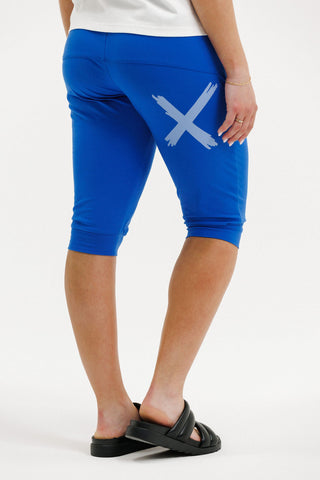 Apartment Pant 3/4 - Coastal Blue With Mist Cross