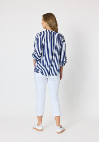 Montecito Stripe Top - Navy/White Stripe