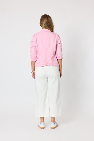 Maggie Denim Jacket - Flamingo