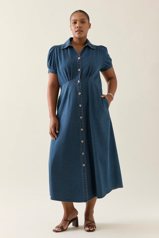 Sofie Denim Maxi dress - Drift