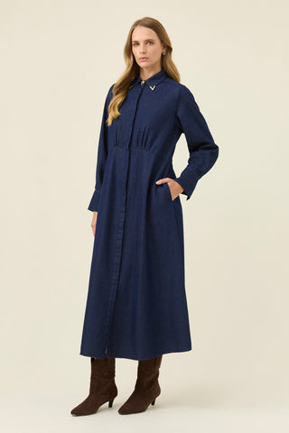 Sloane Denim Maxi Dress - Indigo