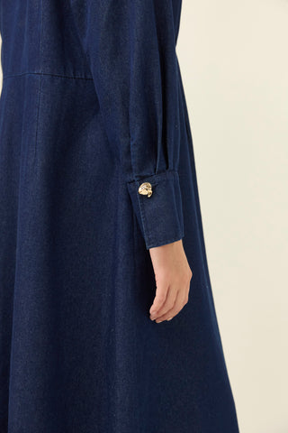 Sloane Denim Maxi Dress - Indigo
