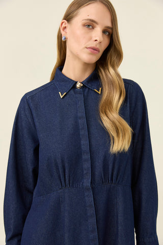 Sloane Denim Maxi Dress - Indigo