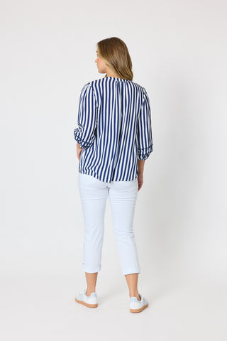 Montecito Stripe Top - Navy/White Stripe