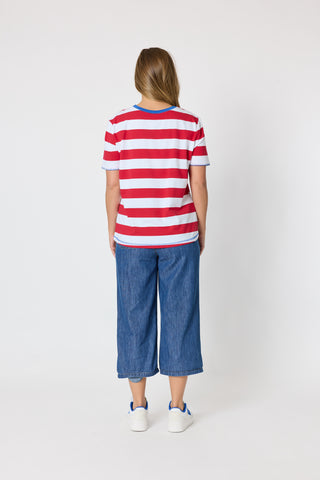 Rhode Island Stripe Tee - Red/White