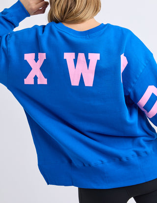 Interval Crew - Cobalt With Neon Pink