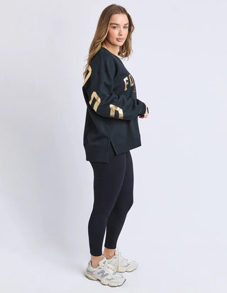 Interval Crew - Black With Metallic Gold Lettering