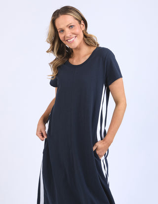 Recovery Dress - Navy with White