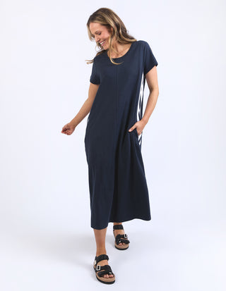 Recovery Dress - Navy with White