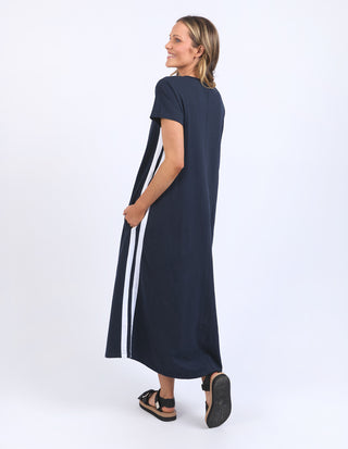 Recovery Dress - Navy with White