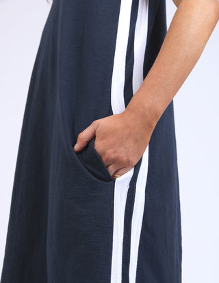 Recovery Dress - Navy with White