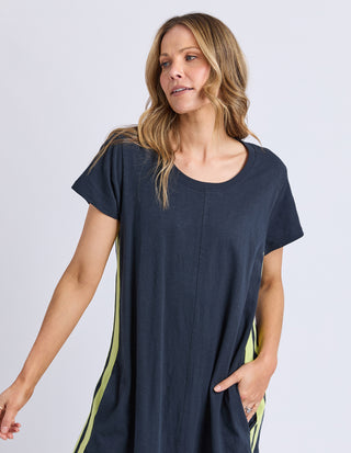 Recovery Dress - Navy with Yellow
