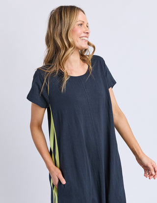 Recovery Dress - Navy with Yellow
