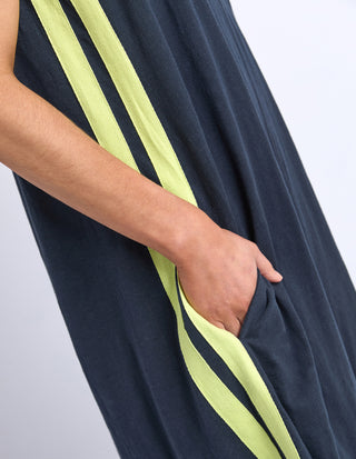 Recovery Dress - Navy with Yellow