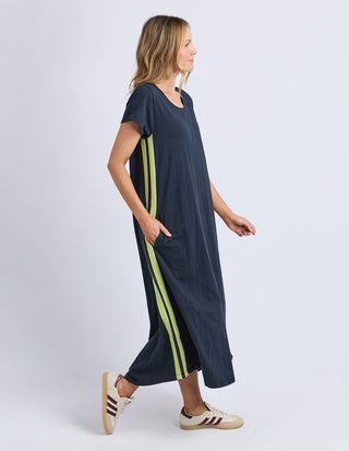 Recovery Dress - Navy with Yellow