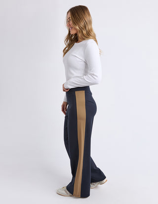 Juno Pants - Ink With Brown Trim