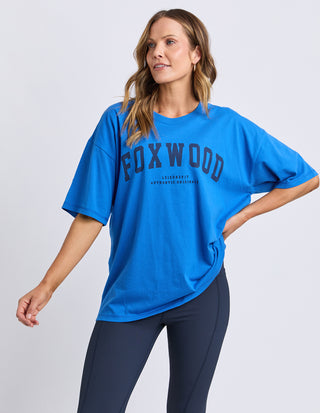 Interval Tee - Blue With Black Writing