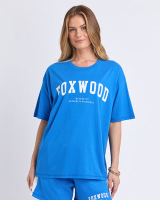 Foxwood Interval Tee Bright Blue/White, Front view | AAAG