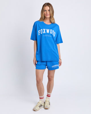 Foxwood Interval Tee Bright Blue/White, Side view | AAAG