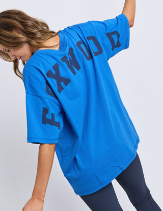 Interval Tee - Blue With Black Writing