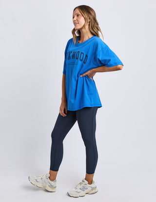 Interval Tee - Blue With Black Writing