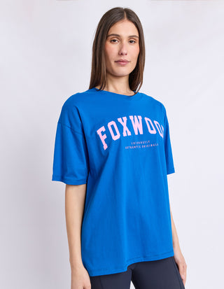 Interval Short Sleeve Tee - Cobalt/Neon Pink