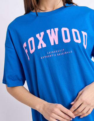 Interval Short Sleeve Tee - Cobalt/Neon Pink