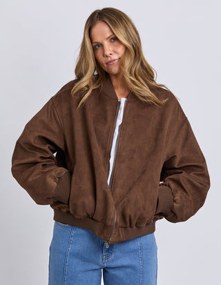 Evie Bomber Jacket - Chocolate
