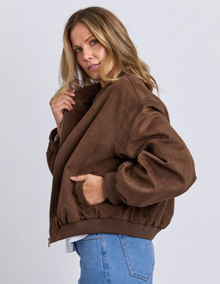 Evie Bomber Jacket - Chocolate