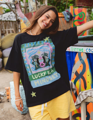Lucky Star Tee - Washed Black