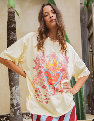 Heart Of Hearts Tee - Lemon