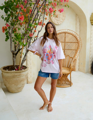 Heart Of Hearts Tee - Pale Pink