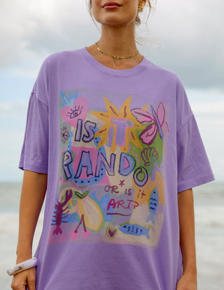 Random And Art Tee - Lavender