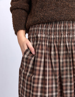 Coco Checked skirt - Coffee Check
