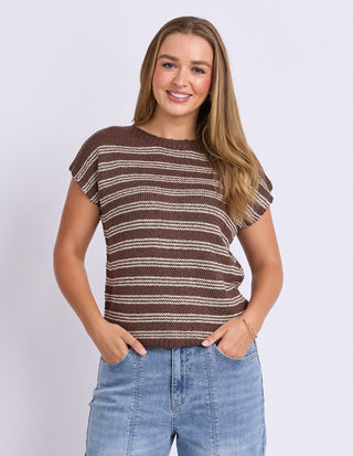 Cleo Knit Top - Chocolate