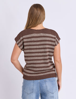 Cleo Knit Top - Chocolate