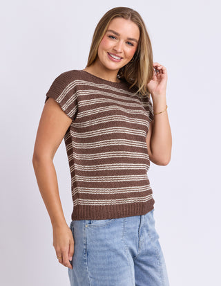 Cleo Knit Top - Chocolate