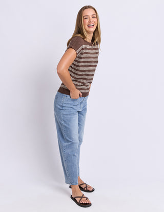 Cleo Knit Top - Chocolate