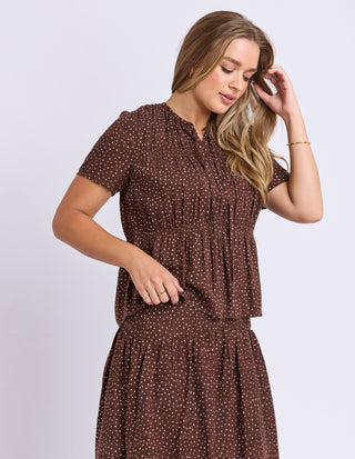 Wren Spot Top - Chocolate