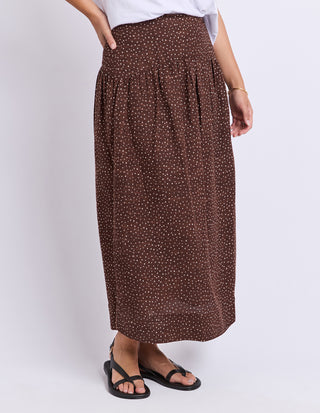 Wren Spot Skirt - Chocolate